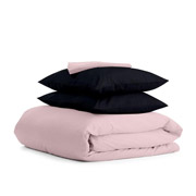 Комплект постільної білизни Cosas Сатин Бежевий ЧернаяН