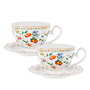 Порцеляновий чайний набір 4 предмети 250мл Lefard 165-362