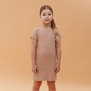 Сукня ПЛ402 трикотаж-рубчик Бембі G00-бежевий