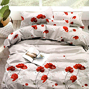 Комплект постільної білизни бязь люкс Selena Маки беж 100810