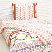 Постільна білизна 20-0235 Brown Beige бязь lux Nostra