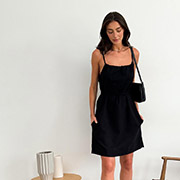 Сукня Наомі бавовна-льон Art Knit чорний