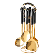 Набір кухонного приладдя на підставці 6 шт Yiwu HP-20-66 чорний