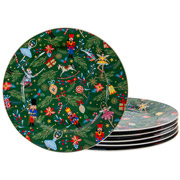 Набір обідніх тарілок 27 см 6 шт Green Christmas Lefard 922-070