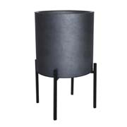 Кашпо на металевій підставці кругле 33 л 35х60 см Engard ME-05 чорний