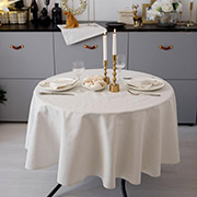 Скатертина кругла Перлина white Прованс