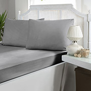 Набір Grey сатин First Choice простирадло і 2 наволочки