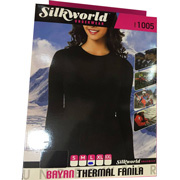 Термокофта з начосом жіноча Silkworld underwear чорна