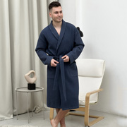 Халат шаль чоловічий вафельний Cosy 920 Сапфір синій