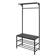 Стійка-вішалка для одягу з лавкою та полицями для взуття Solution Fabrika FK0204