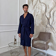 Чоловічий халат Estet M51 муслін Cosy темно-синій