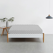 Простирадло на гумці Grey Zigzag Cs1 ранфорс Cosas висота 20 см