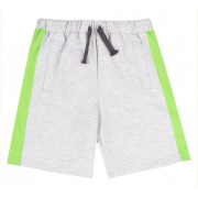 Шорти для хлопчика Bembi ШР724 трикотаж двонитка сірий із салатовим