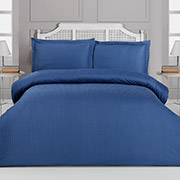 Однотонна постільна білизна Sole Arya темно-синя