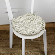 Круглая подушка на стул Тереза Листочки Прованс