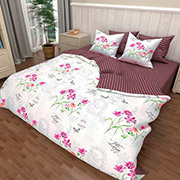 Комплект постільної білизни бязь Квітковий романс 2 Selena 100207