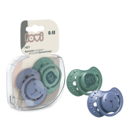 LOVI Пустушка силіконова динамічна 6-18 м-ців 2 шт. Hey Boy