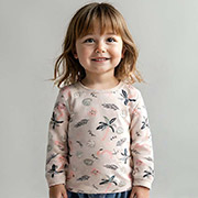 Лонгслів для дівчинки 0405204плм мультирип Татошка бежевий