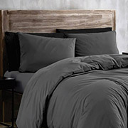 Наволочка бязева Monochrom Dark Grey SoundSleep темно-сіра