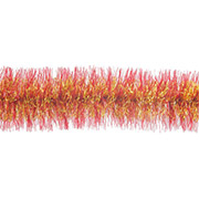 Гирлянда 75 для декора золото с красными кончиками Вейви люкс Новогодько 980133