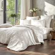 Постільна білизна сатин жаккард Jacquard Nonpareil Noble Сream SoundSleep кремовий