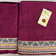 Набір махрових рушників жаккард Firuze Arya фуксія