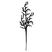 Ветка декоративная 76 см Коралл YES! Fun 974318 черная глиттер