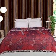 Плед бавовняний Kiparis red Diva