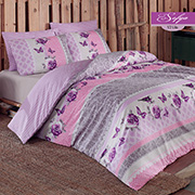 Постільна білизна Majoli ранфорс Sofya V2 Lilac