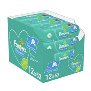 Серветки дитячі вологі 12х52 шт Fresh Clean Pampers 8001841078441