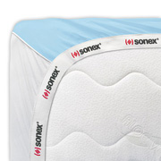 Простирадло на гумці сатинова Aero Ocean Blue Sonex