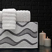 Набір із 3 махрових рушників Roy light gri-krem La Maison