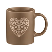 Чашка керамічна 320 мл Heart Ardesto AR3074G сіра