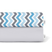 Набір простирадл дитячих на гумці Grey / Zigzag Blue Grey Cosas