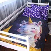 Підліткова постільна білизна Kids Time 17-0716 Unicorn on the Moon ranforce-elite MirSon