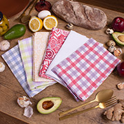 Набір із 6 вафельних кухонних рушників 620 Picnic cage Mirson