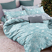 Постельное белье Новогодний снегопад 102802 бязь-люкс Selena