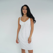 Нічна сорочка для вагітних і мам, що годують Baby Мамин Дім 24124 молочна