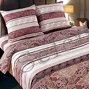 Комплект постільної білизни Selena Східний візерунок коричневий 100030