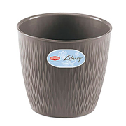Горщик квітковий круглий Stefanplast Liberty 25х23см 87251 сірий