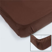 Простирадло на гумці з ранфорса SoundSleep brown181 коричнева