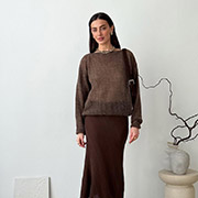 Джемпер в'язаний Soft Art Knit коричневий