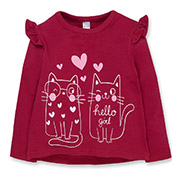 Лонгслів для дівчинки 0706381ков інтерлок Татошка бордовий