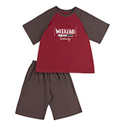 Піжама для хлопчика ПЖ58 футболка та шорти Бембі XL0-сірий-червоний