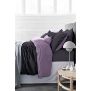 Комплект постільної білизни MirSon 3820 + 0240 Lupine бузковий і темно-сірий