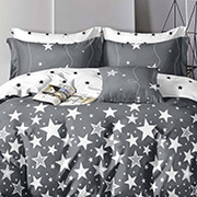 Постільна білизна Срібні зірки 300740 сатин Selena 300740