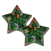 Набір блюд порцелянових 2 шт 15 см Green Christmas Lefard 922-074