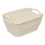 Кошик для зберігання пластиковий Kornel Бежевий 29х21 см