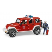 Джип Пожежний Wrangler Unlimited Rubicon + фігурка пожежника М1: 16 Bruder AKT-02528