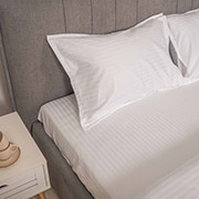 Простирадло сатин страйп Вілюта білий